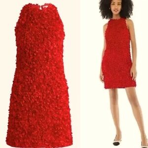 Jcrew Red Rosette Dress NWT!!